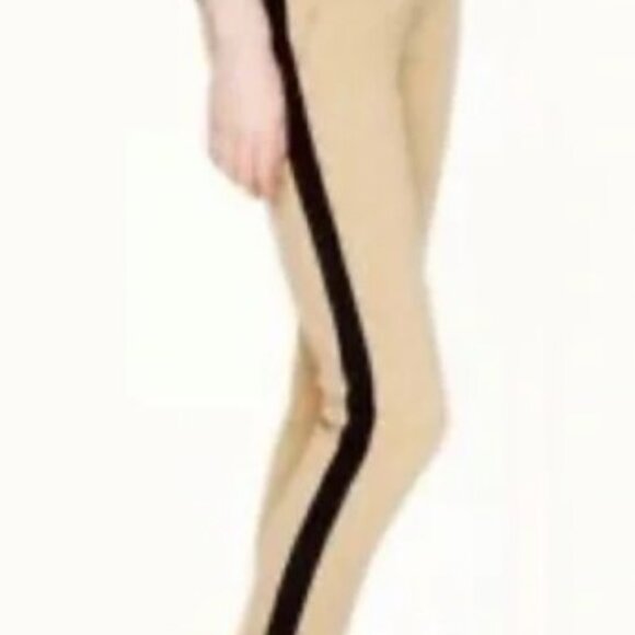 J. Crew Andie sz 6P Khaki / Chinos w/black stripe - Picture 5 of 5